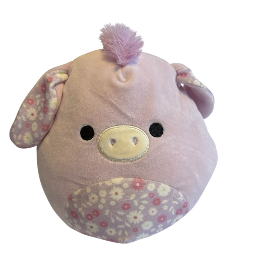 Squishmallows Delzi Donkey 8 Inch Lavender Floral Plush